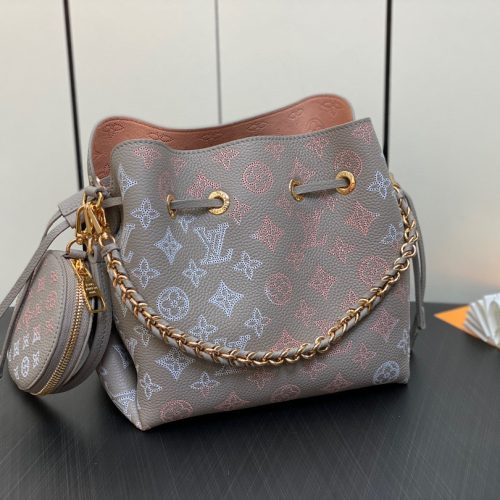 full leather bucket bag series BELLA handbag