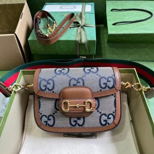 GG The original leather saddle bag