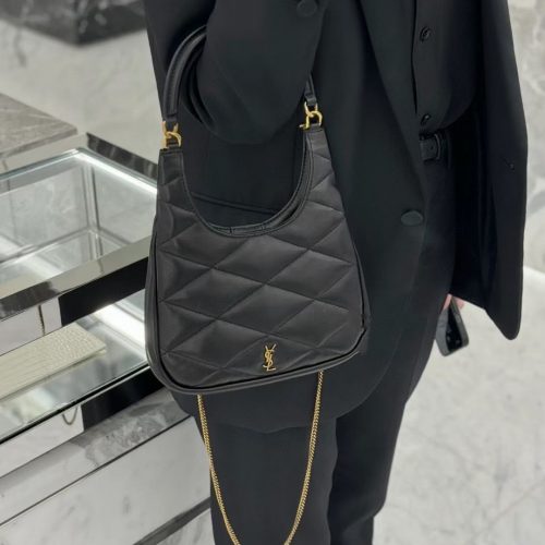 Diamond stitched sheepskin HOBO handbag