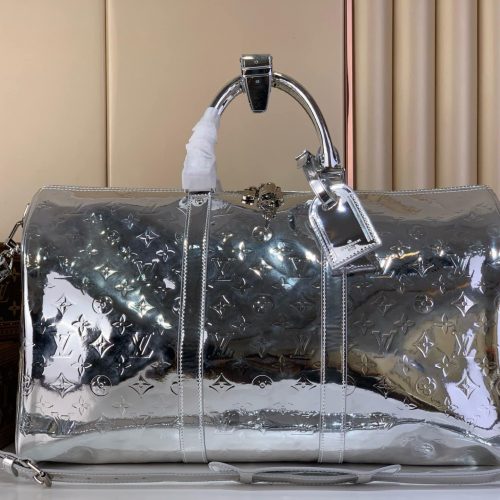 Silver Glossy Travel Keepall