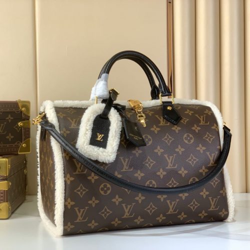 Soft Teddy Trim Speedy Bag